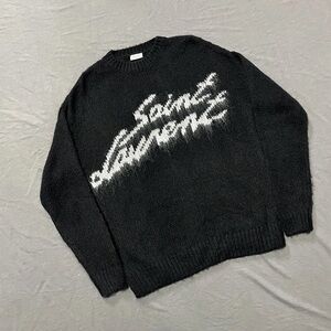 Saint Laurent Mohair Letter Sweater